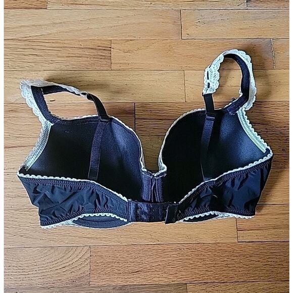 Elle Macpherson Intimates Daisy Chains Contour Bra 36DD Black Lace Trim E72979 - Picture 3 of 6